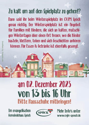 Einaldung Winterspielplatz 2023