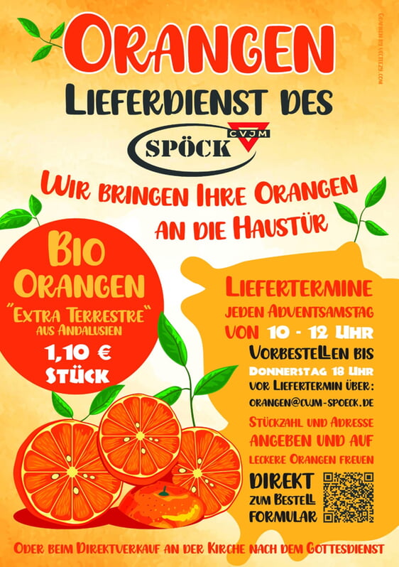 Flyer Orangenaktion Spöck 2023
